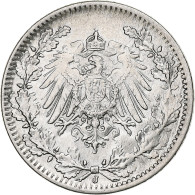 Empire Allemand, 1/2 Mark, 1917, Hambourg, Argent, SUP+, KM:17 - 1/2 Mark