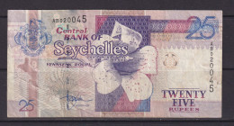 SEYCHELLES - 1998 25 Rupees Circulated Banknote - Seychelles