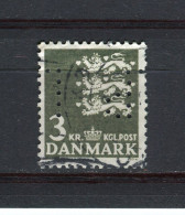 DANEMARK - Y&T N° 470A° - Perfin - Perforé - Armoiries - Usado