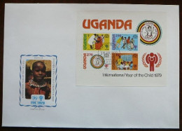 International Year Of The Child    Uganda  -  Oeganda       FDC    Mi  BF 16    Yv   Bloc 15     1979 - Ouganda (1962-...)