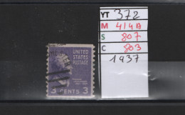 PRIX FIXE Obl 372 YT 414A MIC 807 SCO 803 GIB Thomas Jefferson 1938 Etats Unis 58A/02 Dentelée Verticalement - Used Stamps