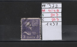 PRIX FIXE Obl 372 YT 414A MIC 807 SCO 803 GIB Thomas Jefferson 1938 Etats Unis 58A/02 Dentelée Verticalement - Used Stamps