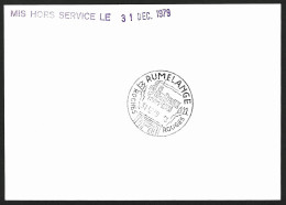 Cachet Rumelange 1979 - Dernier Jour - Interi Postali