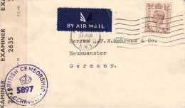 GREAT BRITAIN - AIRMAIL 1947 LONDON - NEUMÜNSTER/DE -CENSOR- / 5093 - Cartas & Documentos