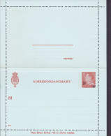 Denmark Postal Stationery Ganzsache Entier Korrespondancekort (113) 1962, 35 Ø Auf 30 Ø Fr. IX. Unused (2 Scans) - Postal Stationery