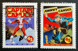 Canada 1995  USED  Sc1580 -1582,  2 X 45c  Superheroes, Johnny Canuck And Captain Canuck - Usados