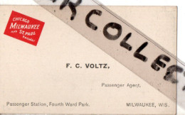 PASSENGER STATION . FOURTH WARD PARK . CHICAGO MILWAUKEE AND ST PAUL +CARTE RESEAU RAILWAY - Sonstige & Ohne Zuordnung