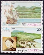 Cuba 1990, UPAEP - Discovery Of America, MNH Stamps Set - Unused Stamps