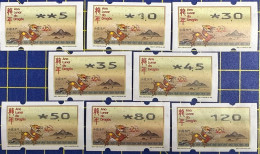 2024 LUNAR NEW YEAR OF THE DRAGON NAGLER MACHINE ATM LABELS COMPLETE SET OF 8 - Distributori