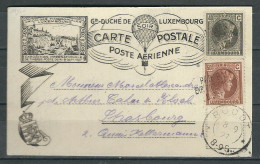 FRANCE 1927 Carte Envoyée Par Ballon S/ CP Illustrée - Covers & Documents