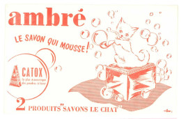 Buvard " Ambré Le Savon Qui Mousse ", Catox " Savons Le Chat "   (dd) - S