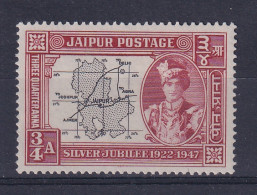 India - Jaipur: 1948   Silver Jubilee Of Maharaja's Accession To The Throne  SG74    ¾a     MH - Jaipur