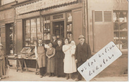 BRY Sur MARNE - Maison VERNIER ? - On Pose Devant L'Epicerie Fruiterie - Publicité " Bière Des Aiglons " ( Carte Photo ) - Bry Sur Marne