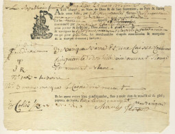 (C11) CONNAISSEMENT POUR BARIQUES DE BIERE ET CAISSE DE VIN MUSCAT - MARSEILLE => NICE 1793 - Invoices