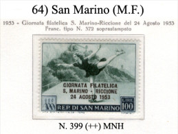 San-Marino-(M.F.)-0064 - 1953 - Sassone: N.399 (++) MNH - Neufs