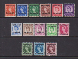 MOROCCO  AGENCIES  TANGIER     1957   Q E II   Opt  1857-1957   Part  Set  Of  14    MH - Bureaux Au Maroc / Tanger (...-1958)