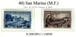 San-Marino-(M.F.)-0040 - 1936 - Sassone: N.208/209 (++) MNH - Ungebraucht