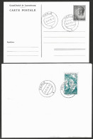 Cachets Perlé A + B 1979 Sur Lettre + CP No. 140 - Stamped Stationery