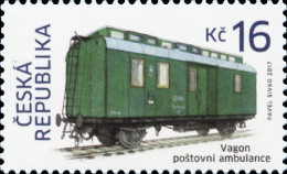 ** 917 Czech Republic Railroad Mail Car 2017 - Unused Stamps