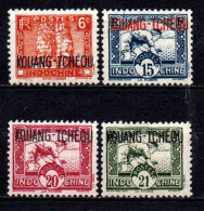 Kouang Tcheou  - 1923 - Tb Indochine Surch  -  N° 107/109/110/111/ - Neufs * - MLH - Unused Stamps