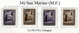 San-Marino-(M.F.)-0034 - 1933 - Sassone: N.176/179 (+) Hinged. - Ungebraucht