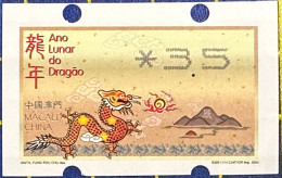 2024 LUNAR NEW YEAR OF THE DRAGON NEW VISION MACHINE ATM LABEL 3.5 PATACAS - Distributori