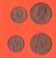 Italia Regno 1 + 2 Centesimi Cents 1914 King Vittorio Emanuele III° Italie Italy Copper Coin    ∇ 22 - 1900-1946 : Victor Emmanuel III & Umberto II