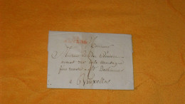 LETTRE ANCIENNE DE 1798../ MARQUE ROUGE 93 ANVERS POUR BRUXELLES AVEC TAXE - 1794-1814 (Periodo Francese)