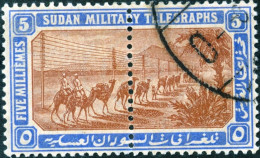 SUDAN BRITANNICO, SUDAN, TELEGRAFO, 1899, FRANCOBOLLI USATI Sg:SD T12L - Soedan (...-1951)