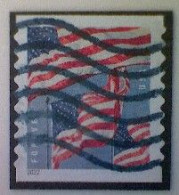 United States, Scott #5657, Used(o), 2022, Three Flags Definitive, (58¢), Red, White, And Dark And Light Blue - Oblitérés