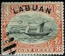 LABUAN..1894..Michel # 52...used - Bornéo Du Nord (...-1963)