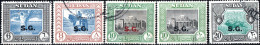 SUDAN BRITANNICO, SUDAN, PAESAGGI, LANDSCAPE, 1951, FRANCOBOLLI USATI Scott:SD O56-O59,O61 - Sudan (...-1951)