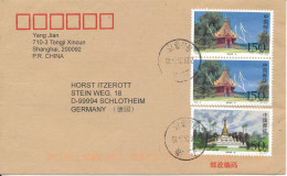 China Cover Sent To Germany 24-4-2001 With Nice Stamps - Gebraucht