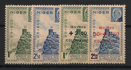 NIGER - 1941 - N° YT. 93 - 94 - 95 - 96 - Pétain - Neuf Luxe ** / MNH / Postfrisch - Nuevos