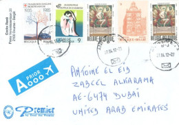 BELGIUM  - 2020, STAMPS COVER TO DUBAI. - Brieven En Documenten