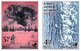 Finland Finnland Finlande 2024 Winter War 1939-40 BeePost Set Of 2 Stamps MNH - Nuevos