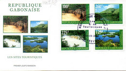 GABON 1005/08 Fdc Sites Touristiques, Particularités Géologiques, Eau - Other & Unclassified