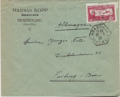 LETTRE AFFRANCHIE PA N° 5 OBLITEREE CACHET OCTOGONAL HORBOURG -HAUT - RHIN 20-2-1933 - Lettres & Documents