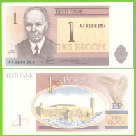 ESTONIA 1 KROON 1992 AA P-69 UNC - Estonie