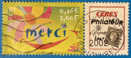 France 2001 : Timbre De Message "Merci" N° 3433A Oblitéré - Used Stamps