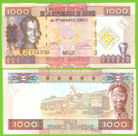 GUINEA  1000 FRANCS 2010 P-43a  UNC - Guinea