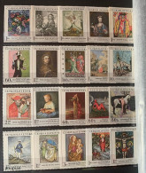 Czechoslovakia And Czechia 1966-2020, Art On Stamps, MNH Stamps Set - Unused Stamps