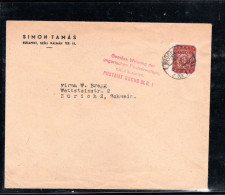 1946 , Inflation Cover Printed Matter," Budapest 15.6.46 " Right Rate, Rare Single Franking # 1496 - Briefe U. Dokumente