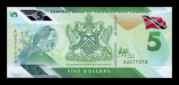 Trinidad & Tobago 5 Dollars 2020 Pick 61 Polymer Sc Unc - Trinidad En Tobago