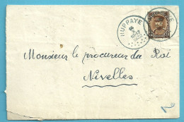 341 Op Brief Met Stempel HUPPAYE In BLAUW !!!!!! - 1931-1934 Képi