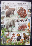 Czechia 2018, Animals Of The Zoological Garden In Praha, MNH S/S - Ungebraucht