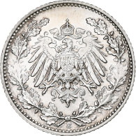 Empire Allemand, 1/2 Mark, 1916, Muldenhütten, Argent, SUP+, KM:17 - 1/2 Mark