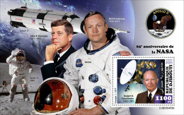 Djibouti  2023 65th Anniversary Of NASA. John F. Kennedy. (453b) OFFICIAL ISSUE - Kennedy (John F.)