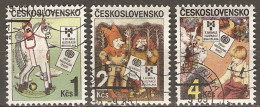 TCHECOSLOVAQUIE - Cheval De Bois, Par Kveta - Lutins, Par Gennadij Splin - Garçonnet Et Animaux,par Erik Engraham - Used Stamps