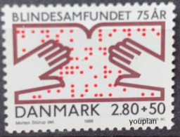 Denmark 1986, 75th Anniversary Of Danish Blind Association, MNH Single Stamp - Neufs